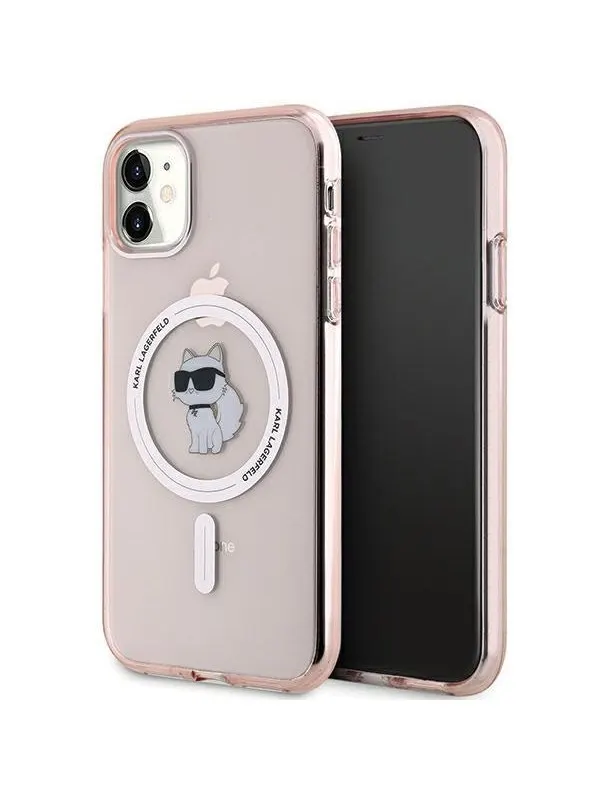 Karl Lagerfeld IML Choupette MagSafe case for iPhone 11 / Xr - pink