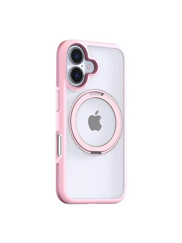 Torras Ostand R Fusion Case for iPhone 16 (Pink)
