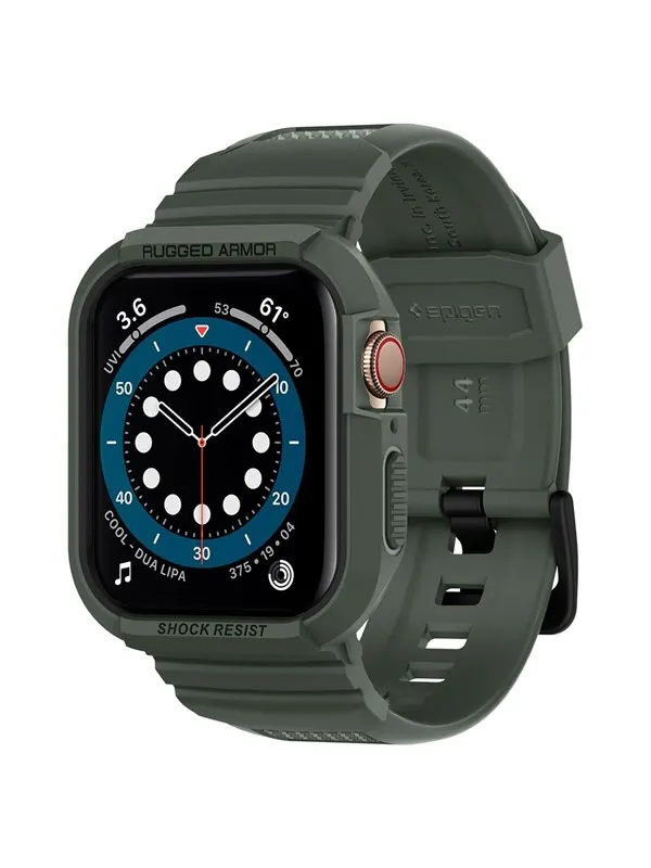Spigen Rugged Armor Pro - green - Apple Watch 45mm/44mm