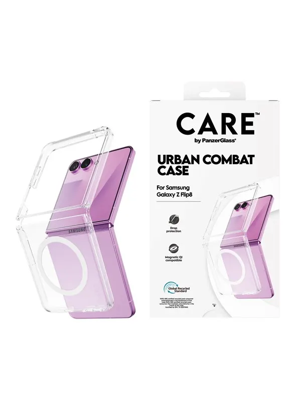 CARE by PanzerGlass Urban Combat Case Transparent Samsung Galaxy Z Flip8 | Flip7