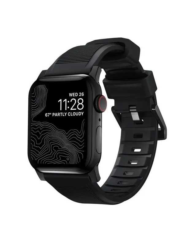 Nomad - Rugged Band - 44mm/42mm | Black Hardware | FKM | V2