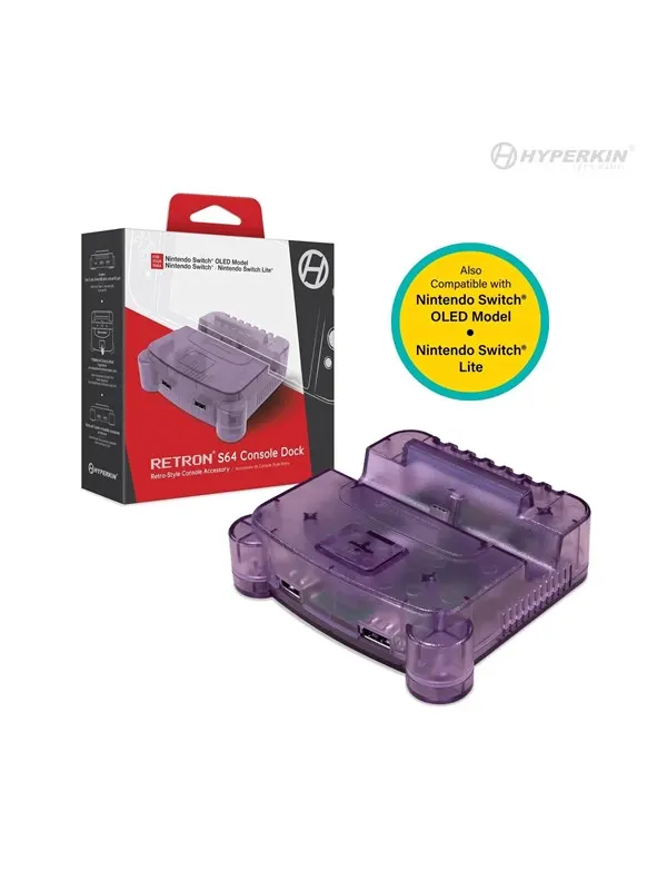 Hyperkin RetroN S64 Console Dock - Purple - Wired - Nintendo Switch