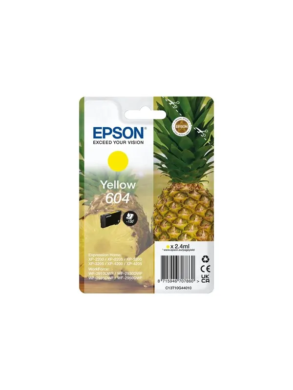 Epson 604 Singlepack - yellow - original - ink cartridge