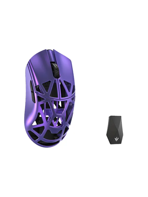 WLMouse Beast X Max (Solid Side + Omron) / Wireless 8K / Magnesium - Gamingmus - Optic - 5 knappar - Lila