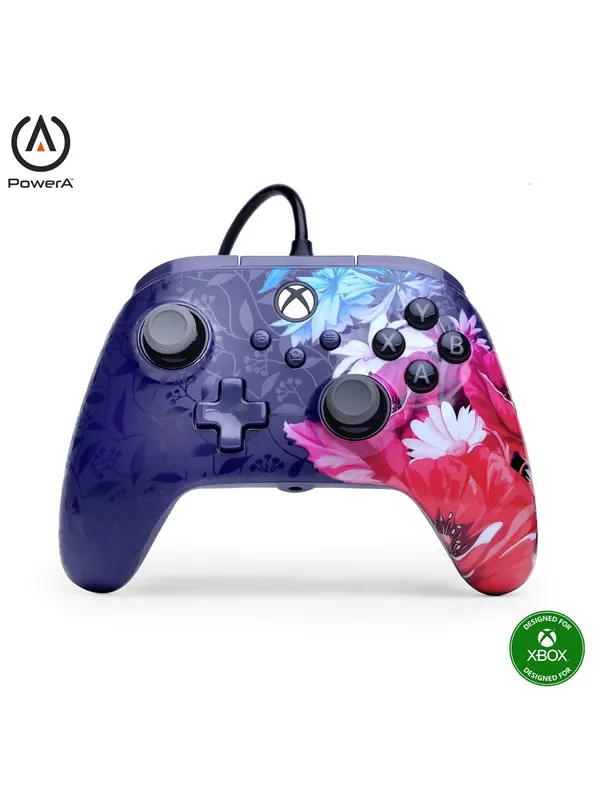 PowerA Advantage Plus trådbunden handkontroll för Xbox Series X|S - Nattblomma - Controller