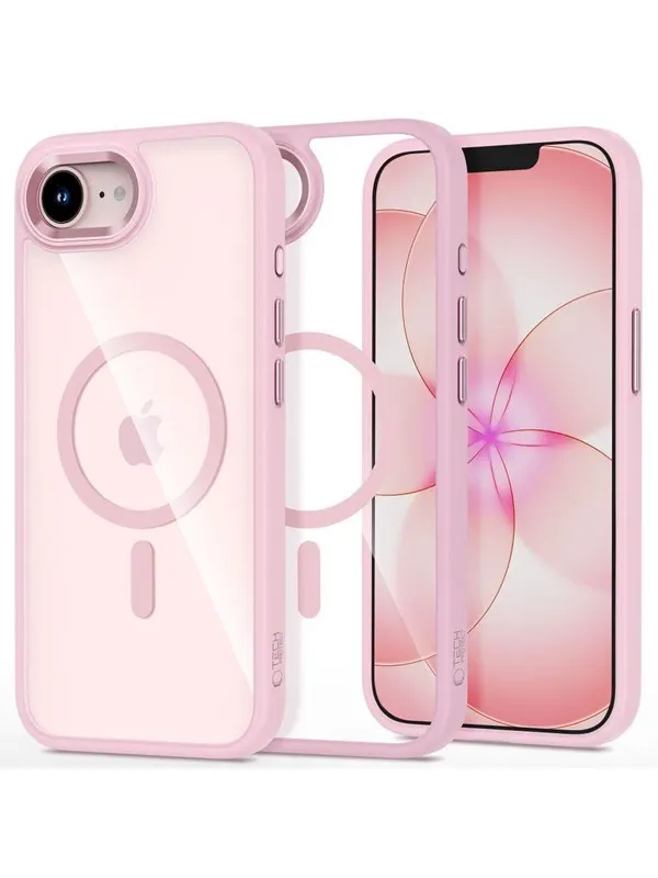 Tech-Protect Magmat MagSafe Case for iPhone 16e / 17e - Clear Pink