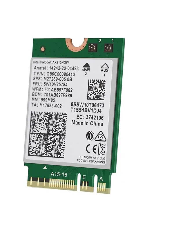 Intel AX210 Wi-Fi 6E 2x2 R2 + BT 5.3 / M.2 2230 / Without vPro