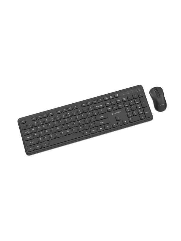 Gembird Slim Pro Business - keyboard and mouse set full size - QWERTY - US - black Input Device - Tastatur & Mus set - Engelska (US) - Svart