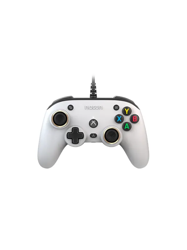 NACON Official Pro Compact Controller - White - Wired Controller - Microsoft Xbox One