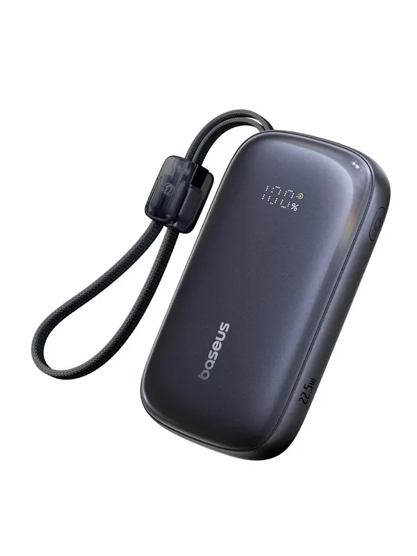Baseus EnerFill FC21 Qpow 3 Ultra 20000mAh 22.5W Powerbank with Display and Cable Included - Black - 20000 mAh