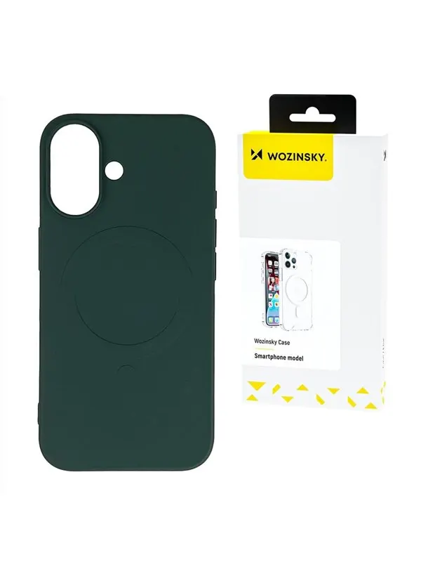 Wozinsky Liquid Silicone MagSafe Case for Samsung Galaxy S25 - Green