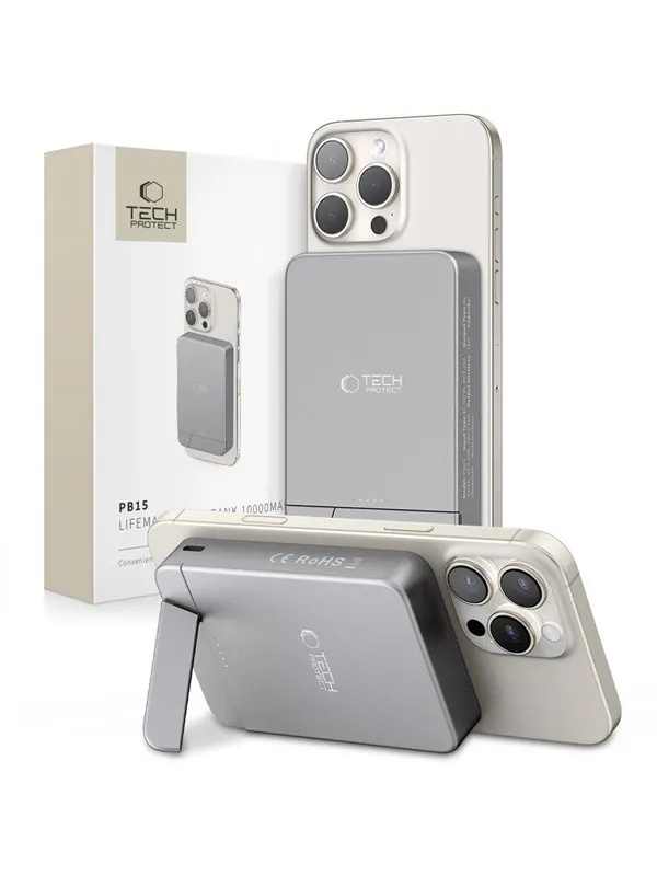 Tech-Protect PB14 LifeMag MagSafe 10000 mAh - Grey - 10000 mAh
