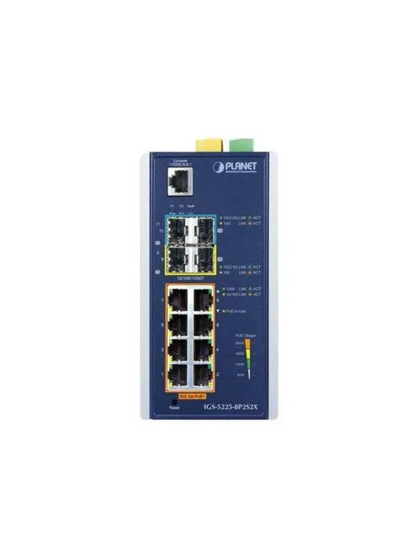 PLANET IGS-5225-8P2S2X - switch - 12 ports - Managed
