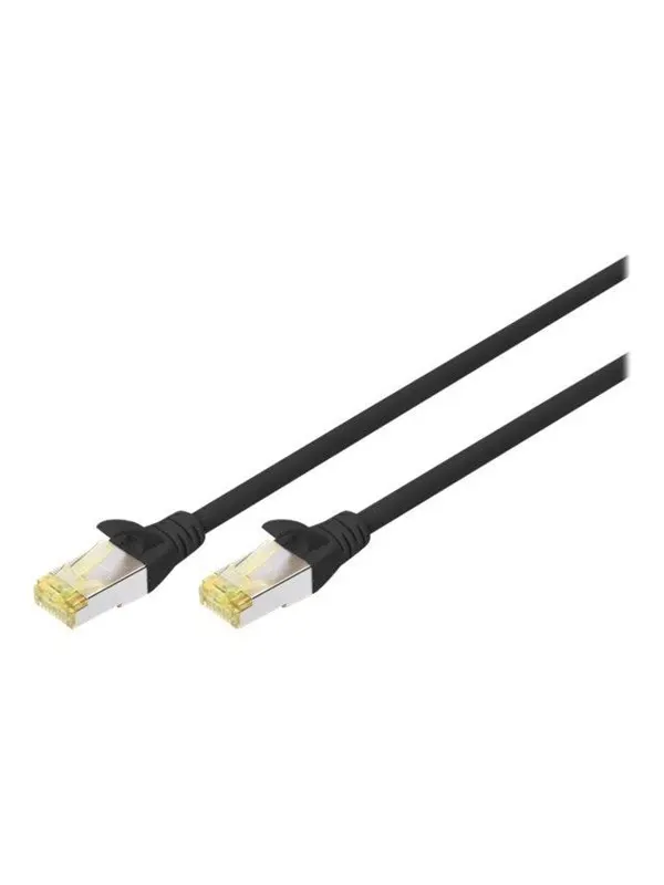 DIGITUS patch cable - 25 cm - black - Svart - 0.25m