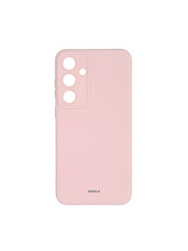 ONSALA Phone Case with Silicone Feel Chalk Pink - Samsung S24+ 5G