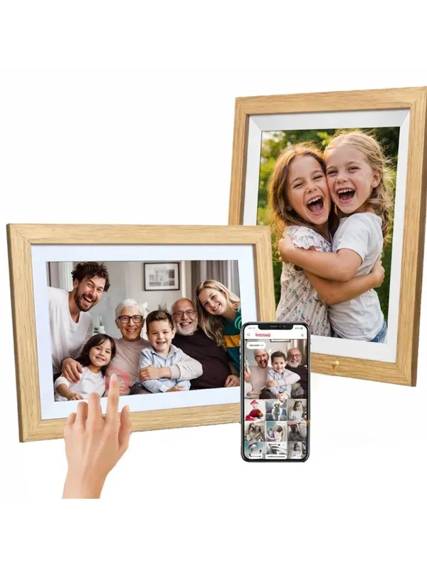 Wozinsky WRC-32 10.1" digital fotoram med Frameo 32GB app - ljusbrun