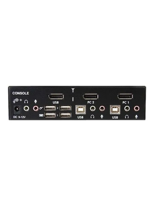 StarTech.com 2 Port Professionell USB Display Port KVM-switch med ljud - KVM / ljud - 2 portar