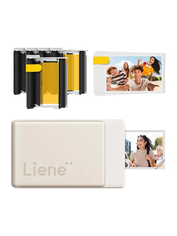 Liene Pearl N200 Pro 2x3" bärbar fotoskrivare kit (guld) - Färg Sublimering