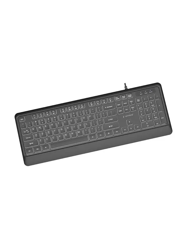Gembird - keyboard - Slim full size - QWERTY - US - black Input Device - Tangentbord - Engelska (US) - Svart
