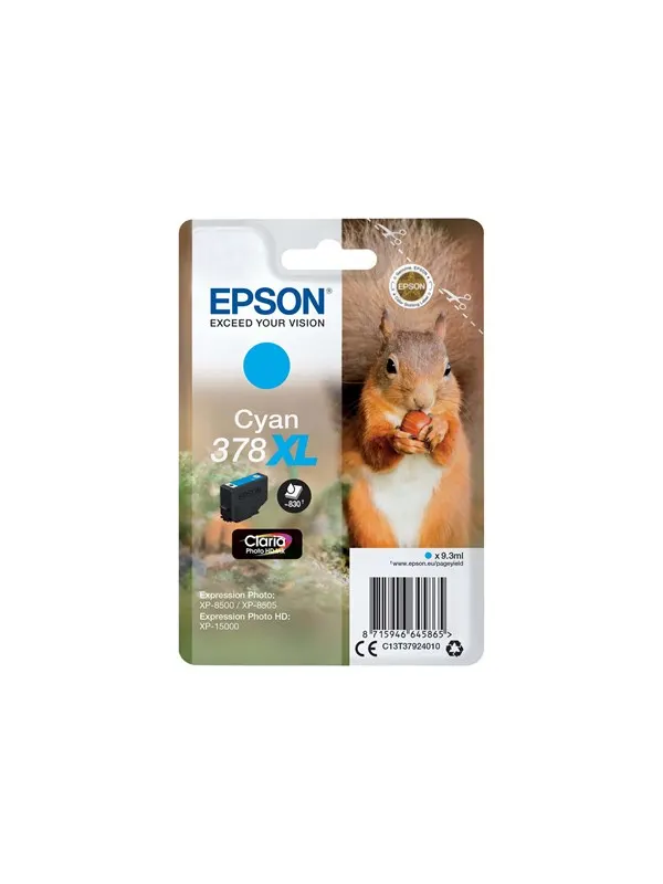 Epson 378XL - XL - cyan - original - blækpatron