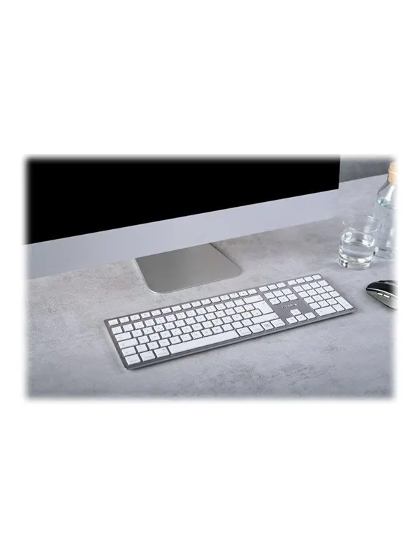 Cherry KW 9100 SLIM - Tangentbord - Nordisk - Vit