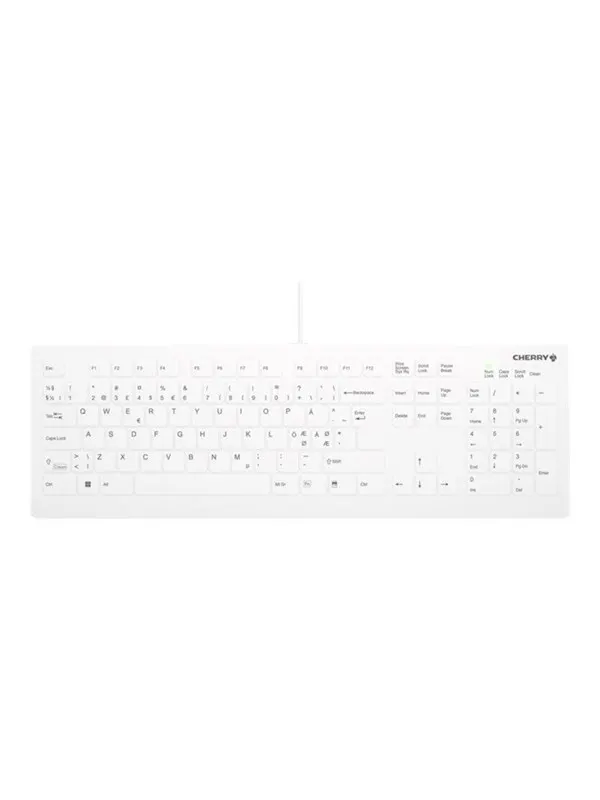 Cherry Active Key AK-C8112 - keyboard - wipe disinfection flat key profile - 100% full size - QWERTY - Pan Nordic - white Input Device - Tangentbord - Nordisk - Vit