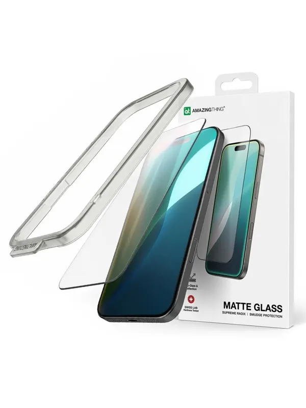AmazingThing Titan Matte FusionFilter 7 Tempered Glass Screen Protector for iPhone 17