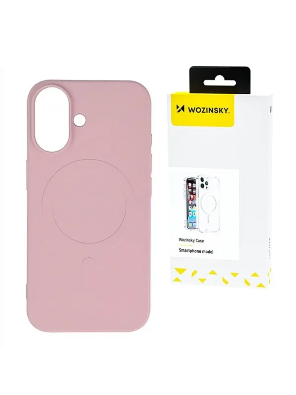 Wozinsky Liquid Silicone Case MagSafe Samsung Galaxy S24 FE Light pink