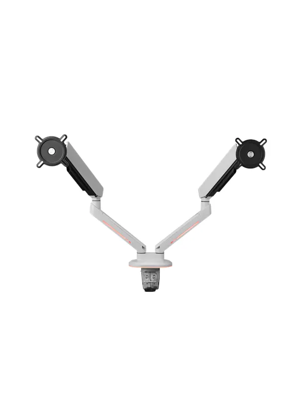 ONEFORALL Experience Gaming Monitor Arm - Dual - RGB - White