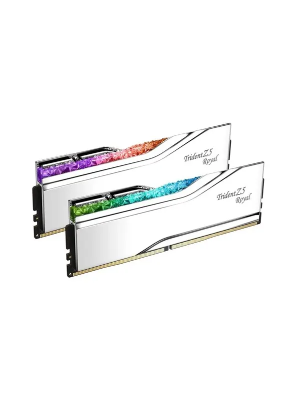 G.Skill Trident Z5 Royal DDR5-6400 - 32GB - CL32 - Dual Channel (2 pcs) - Intel XMP - Silver med RGB
