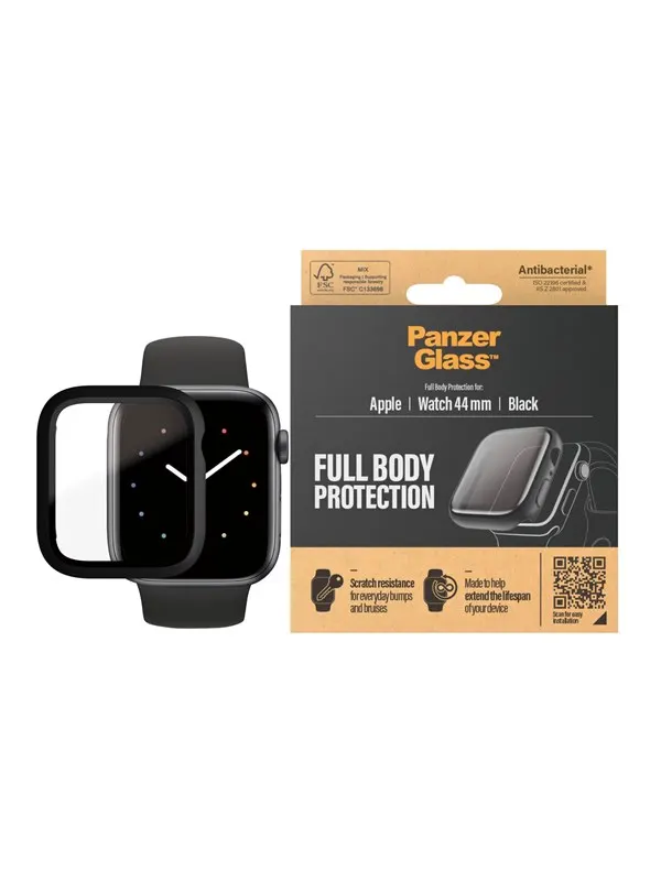 PanzerGlass Screen Protector Full Body Apple watch 4 | 5 | 6 | SE 44mm | Black