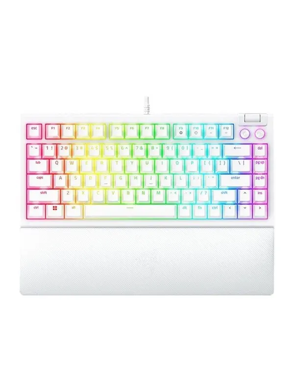 Razer BlackWidow V4 75% Hotswap - Tactile Mechanical - Gaming Keyboard - Utan numpad - Engelska (US) - Vit