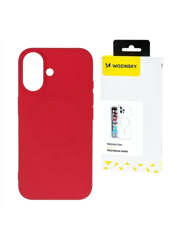 Wozinsky Liquid Silicone MagSafe Case for Samsung Galaxy S25+ - Red