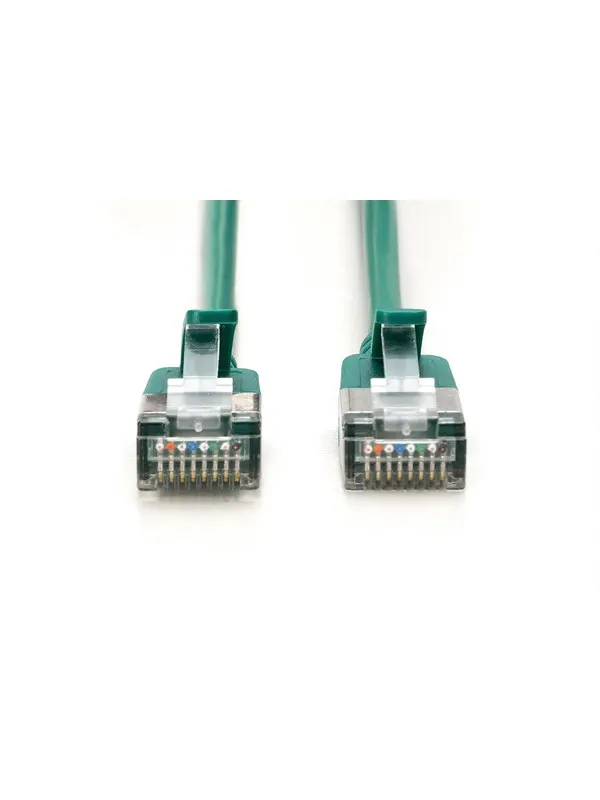 DIGITUS CAT 6A F-FTP Slim Patch Cord - 1m - Grön - 1m