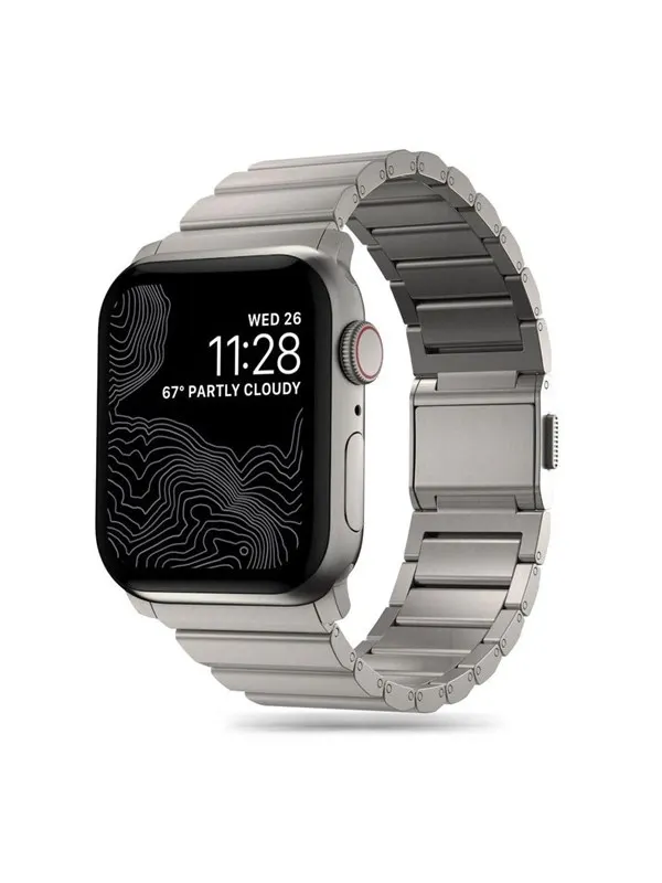 Tech-Protect SteelBand Bracelet for Apple Watch 4 / 5 / 6 / 7 / 8 / 9 / SE / Ultra 1 / 2 (42/44/45/49 mm) - Titanium