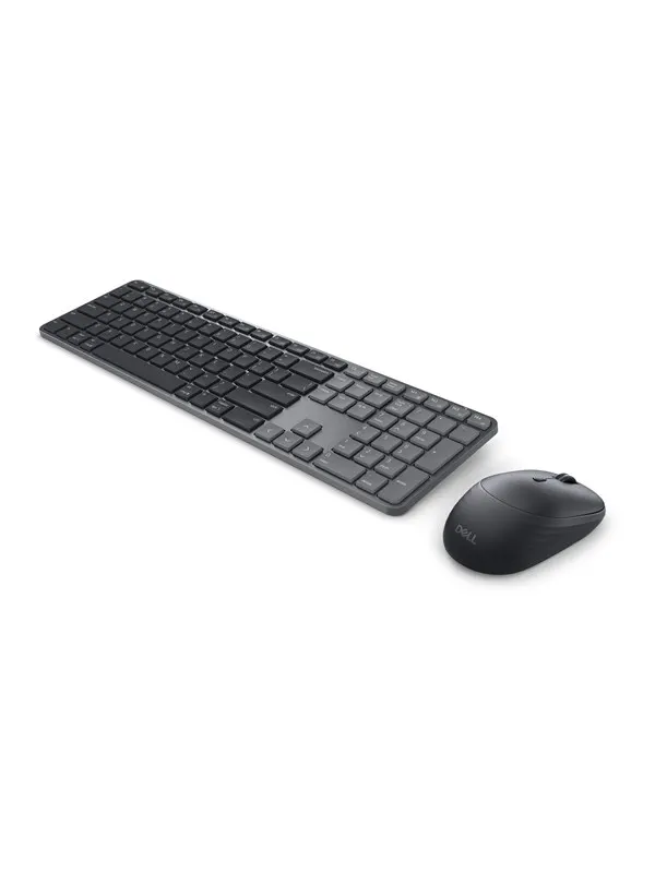 Dell Pro 7 KM726 - keyboard and mouse set - Slim - QWERTY - US International - graphite Input Device - Tastatur & Mus set - Universal - Svart