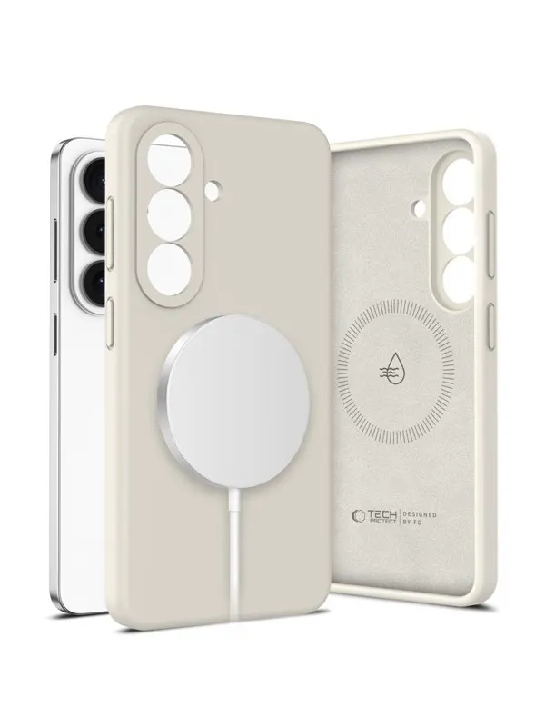 Tech-Protect Silicone MagSafe Case for Samsung Galaxy S26 - Beige