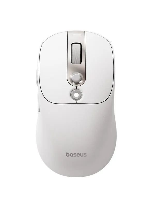 Baseus Editor Wireless Computer Mouse with 800mAh Battery and Battery Status Indicator - White - Mouse - Vit