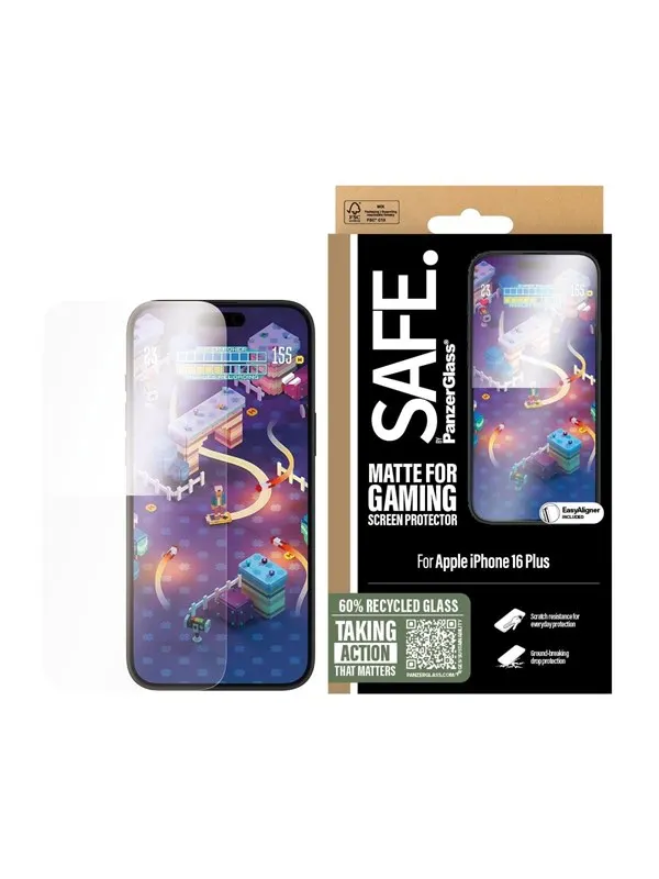 SAFE by PanzerGlass Gaming Screen Protector iPhone 16 Plus | Ultra-Wide Fit