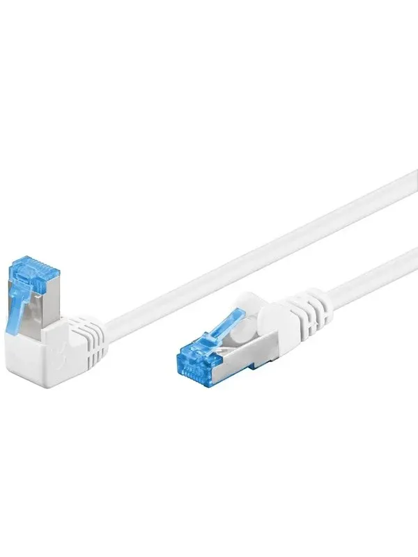 Pro LAN CAT 6A S/FTP 90° - Vit - 1m