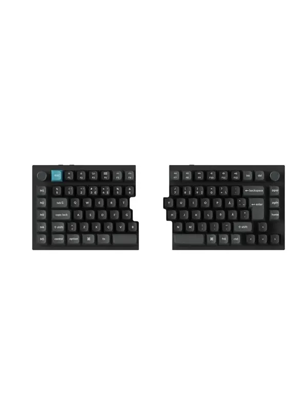 Keychron Q11 Ultra 75% Split 8K Wireless Tri-Mode - POM Banana - Gaming Keyboard - Utan numpad - Nordisk - Svart