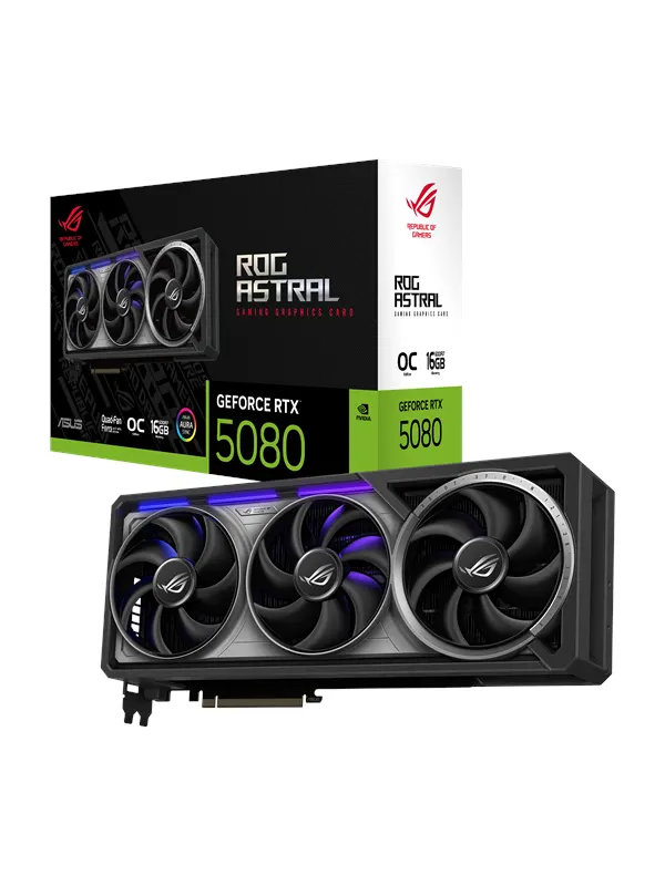 ASUS GeForce RTX 5080 ROG Astral OC - 16GB GDDR7 RAM - Grafikkort
