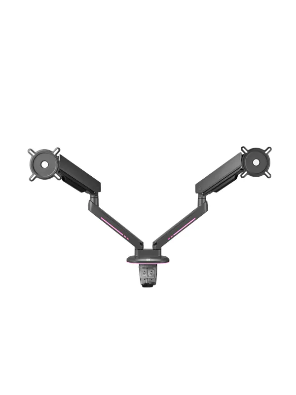 ONEFORALL Experience Gaming Monitor Arm - Dual - RGB - Black