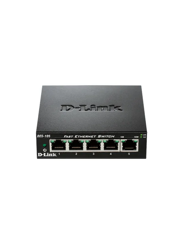 D-Link DES 105 - switch - 5 portar - skrivbords