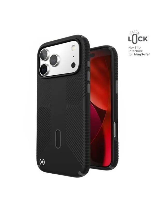 Speck Presidio2 Grip ClickLock & MagSafe Case for iPhone 17 Pro Max - Black / Gray / White