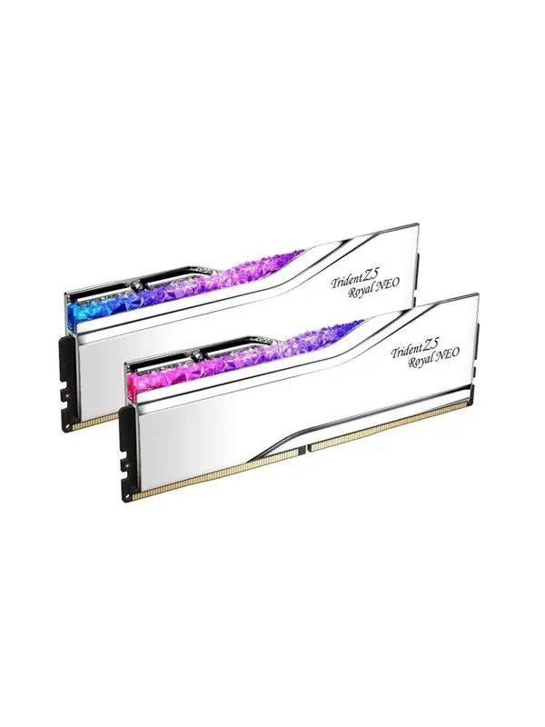 G.Skill Trident Z5 Royal Neo RGB DDR5-6000 - 96GB - CL30 - Dual Channel (2 pcs) - AMD EXPO - Silver med RGB