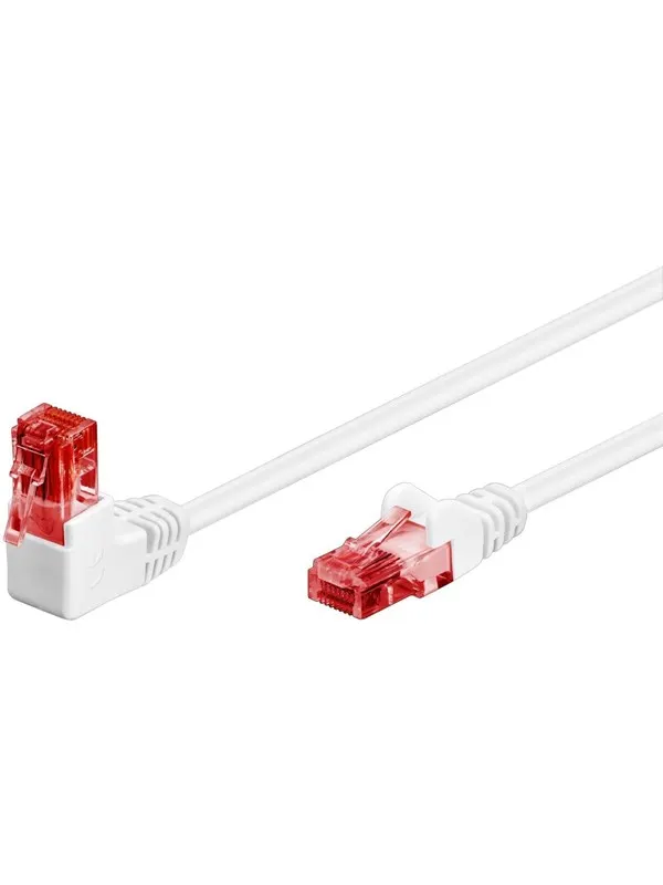Pro LAN CAT 6 U/UTP - 90° - Vit - 0.25m