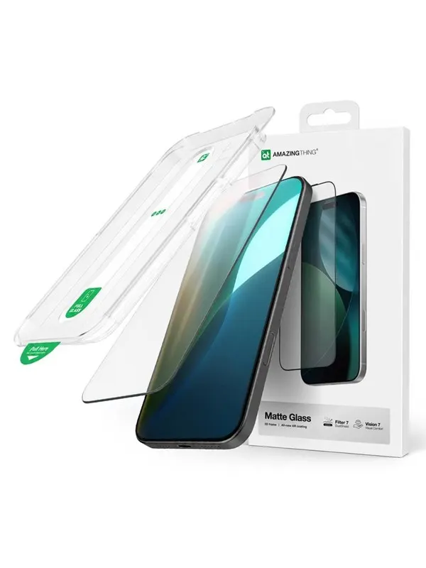 AmazingThing Titan Vision 7 Tempered Glass for iPhone 17 Pro Max Matte