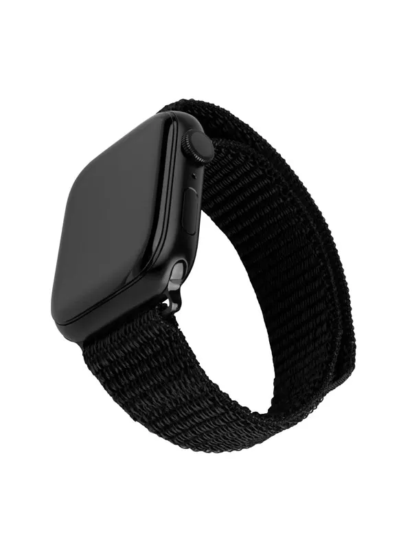 FIXED Nylonrem för Apple Watch 38/40/41mm Svart