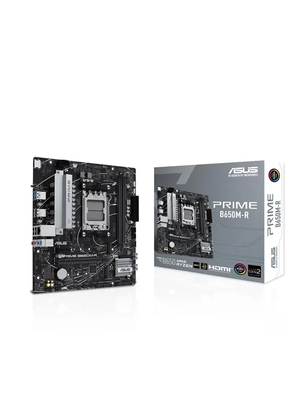 ASUS PRIME B650M-R Moderkort - AMD B650 - AMD AM5 - DDR5 RAM - Micro-ATX